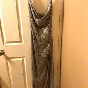 Cowl neck maxi dress